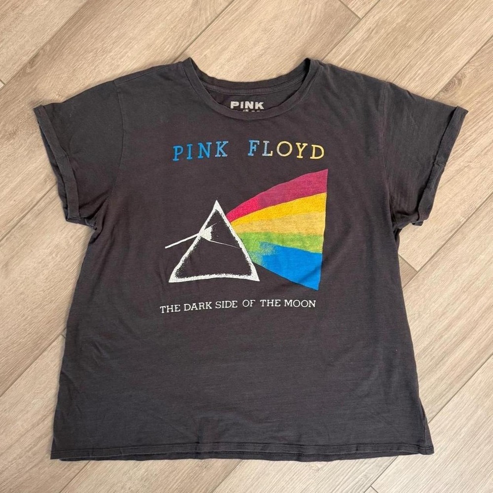 Lucky Brand Pink Floyd The Dark Side of the Moon black t-shirt size X